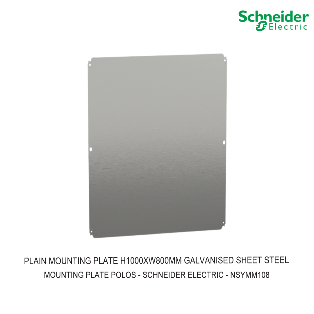 PLAIN MOUNTING PLATE H1000XW800MM GALVANISED SHEET STEEL REVERSIBLE DIMENSION