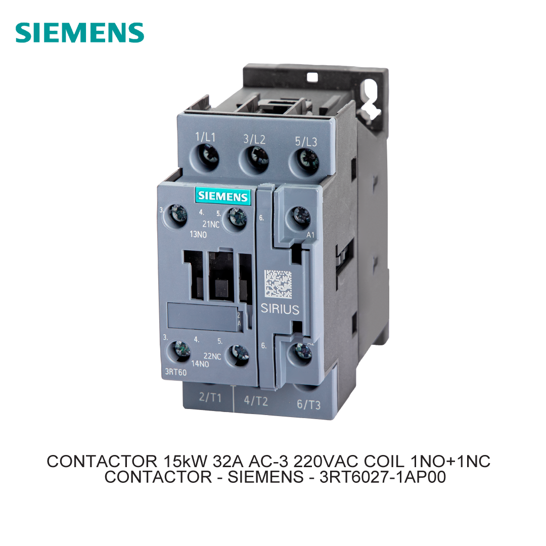 CONTACTOR 15kW 32A AC-3 220VAC COIL 1NO+1NC