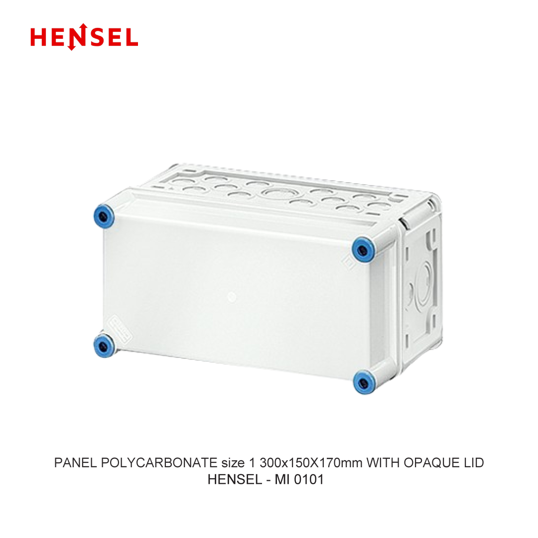 PANEL POLYCARBONATE size 1 300x150X170mm WITH OPAQUE LID