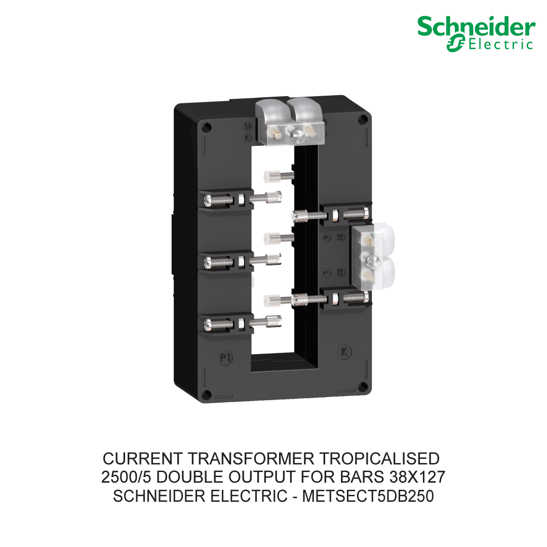 CURRENT TRANSFORMER TROPICALISED 2500/5 DOUBLE OUTPUT FOR BARS 38X127