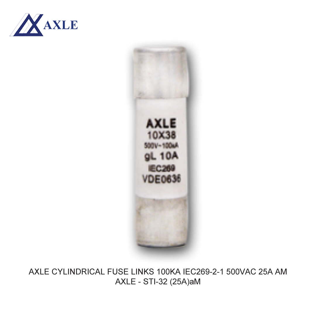 AXLE CYLINDRICAL FUSE LINKS 100KA IEC269-2-1 500VAC 25A AM