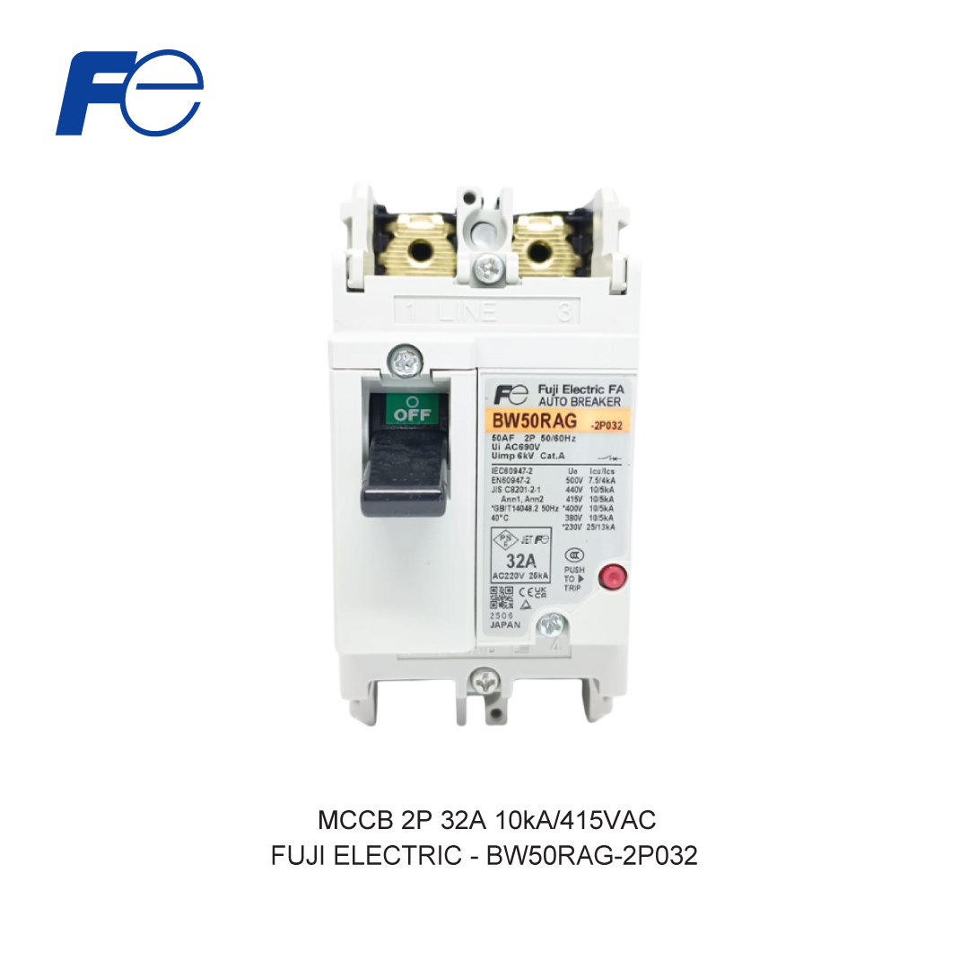 MCCB 2P 32A 10kA/415VAC