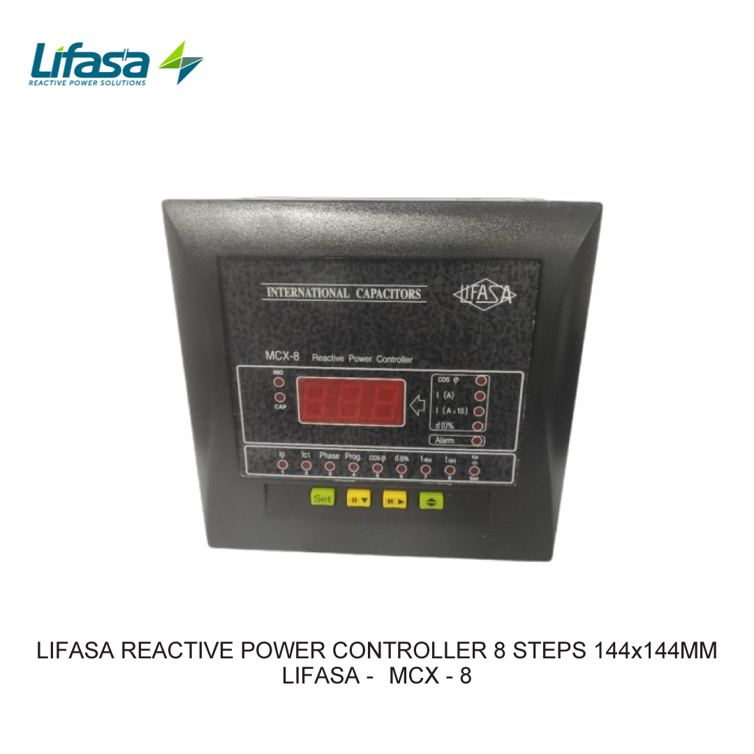 LIFASA REACTIVE POWER CONTROLLER 8 STEPS 144x144MM
