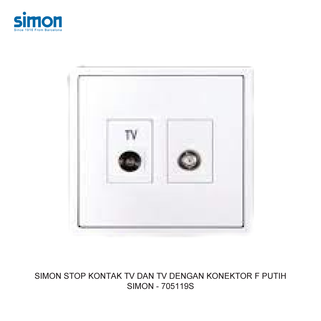 SIMON i7 TV AND TV WITH F CONNECTOR MODULE WHITE