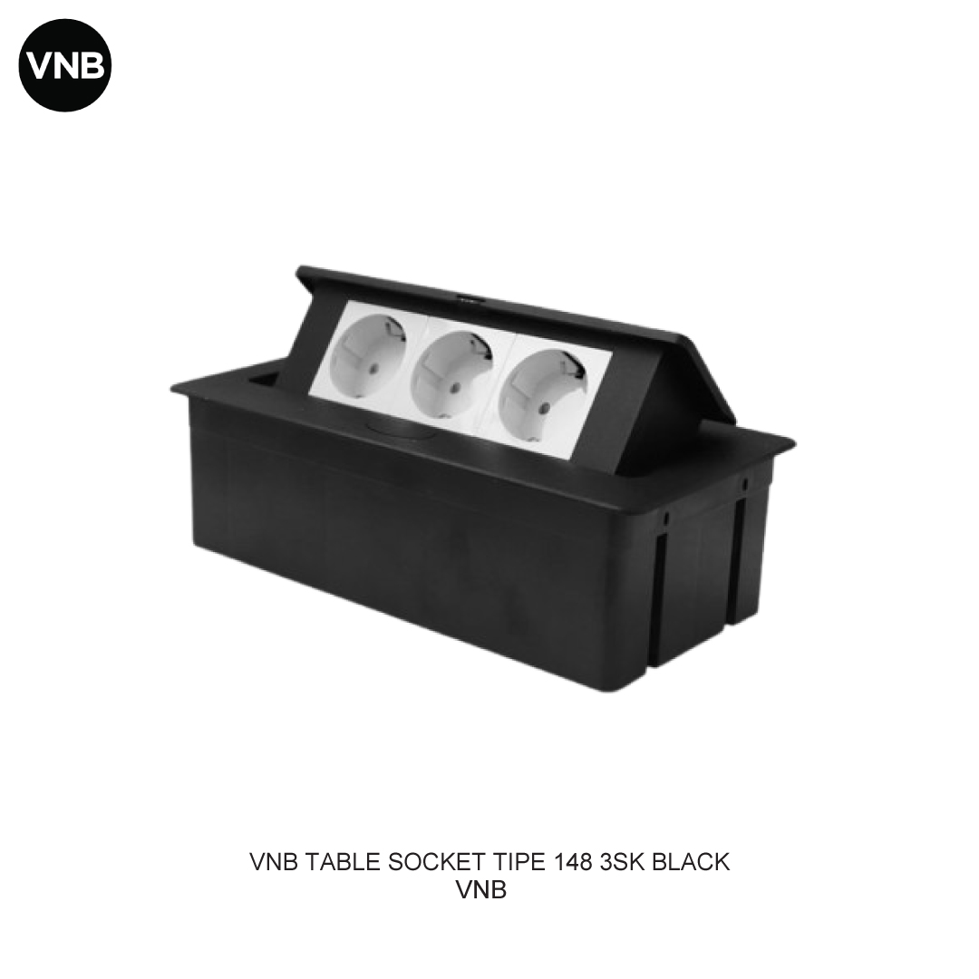 VNB TABLE SOCKET TIPE 148 3SK BLACK