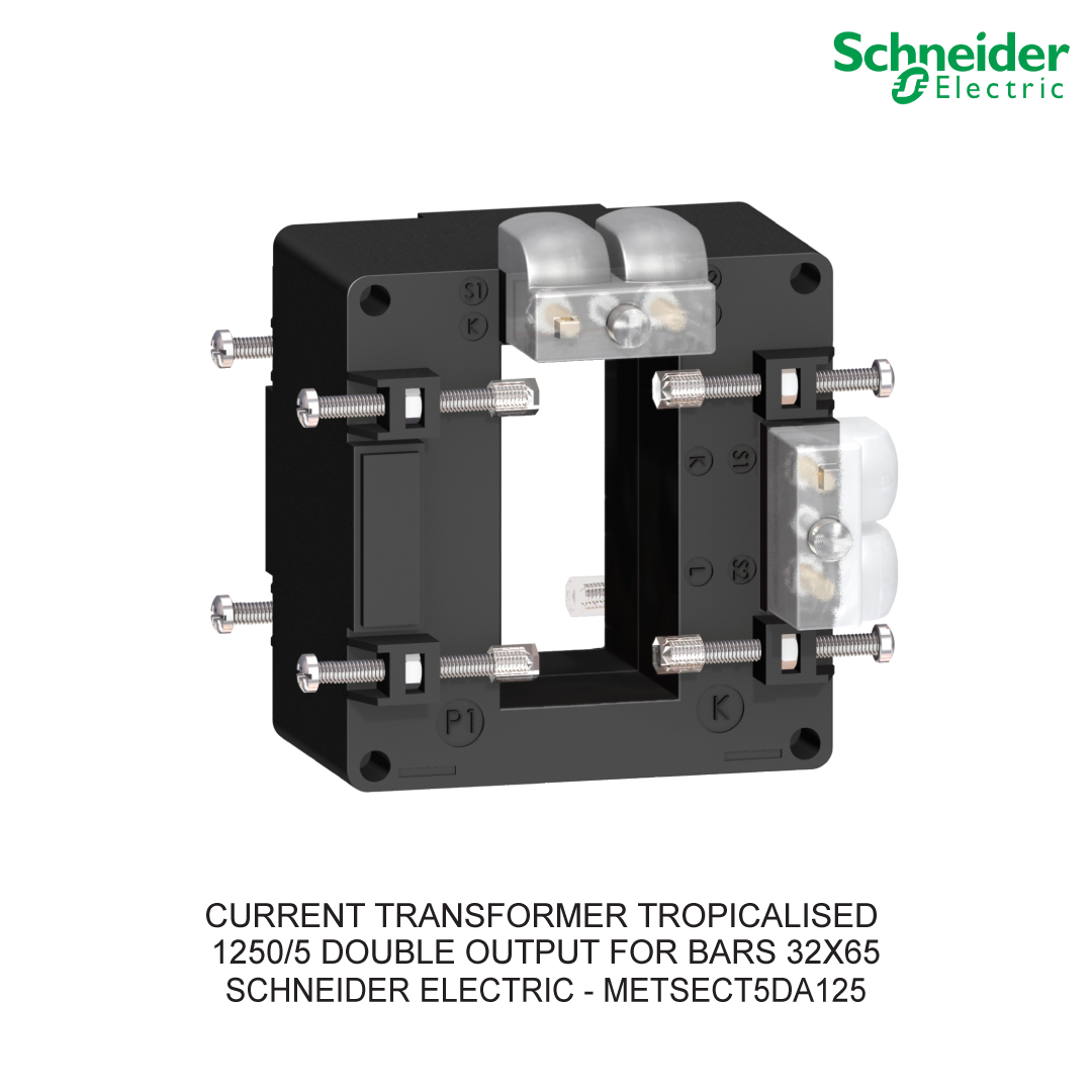 CURRENT TRANSFORMER TROPICALISED 1250/5 DOUBLE OUTPUT FOR BARS 32X65