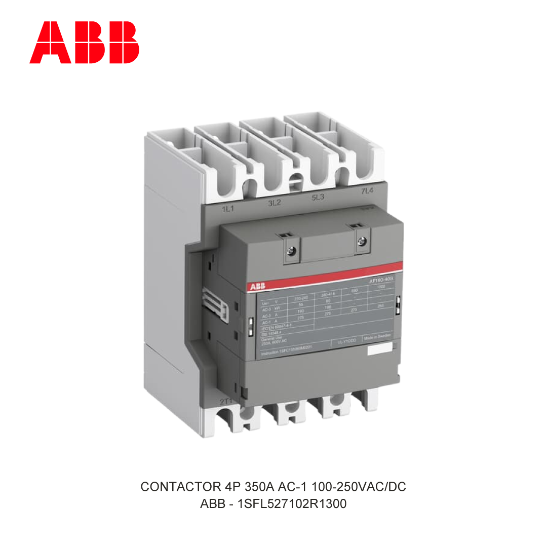 CONTACTOR 4P 350A AC-1 100-250V AC/DC