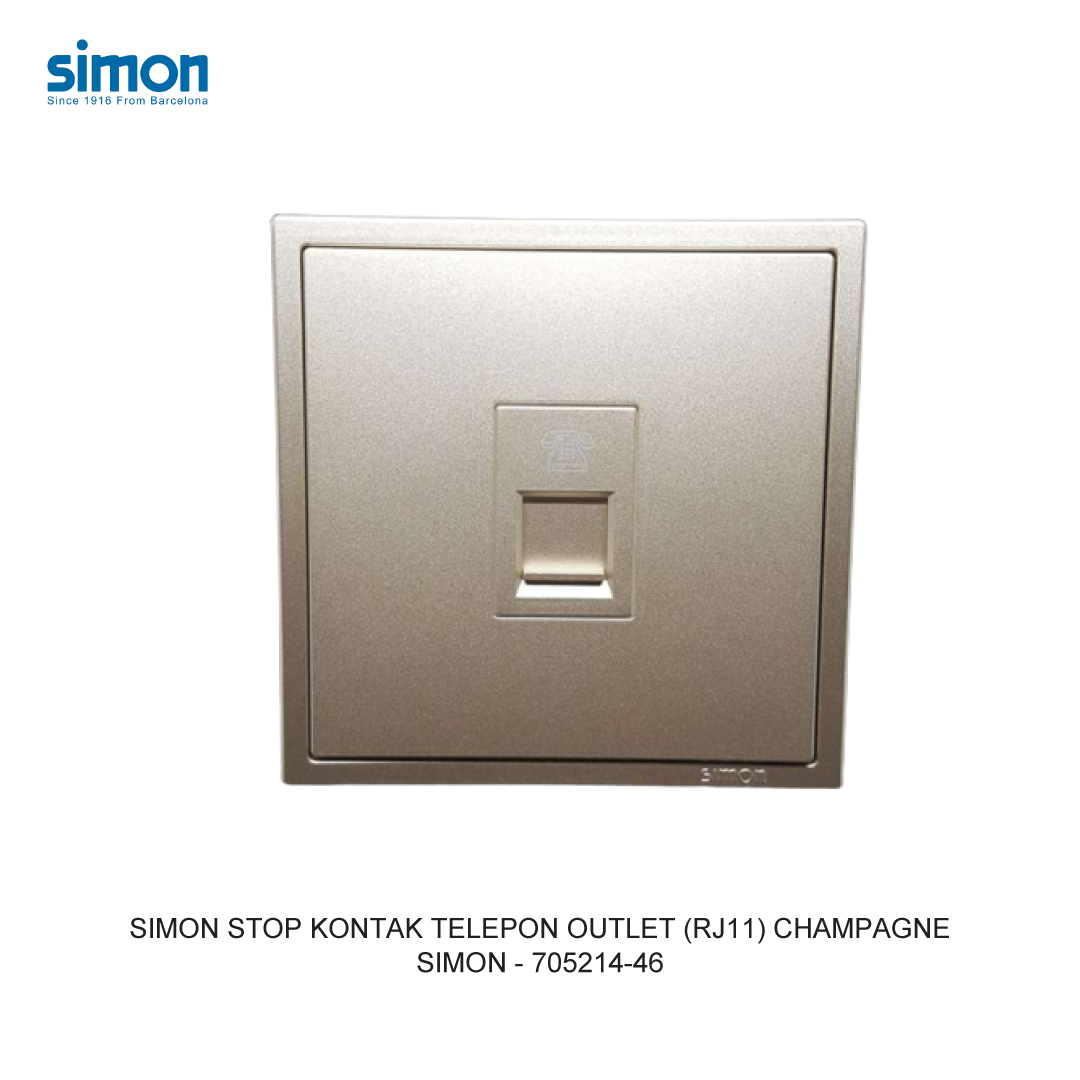 SIMON i7 TELEPHONE OUTLET MODULE (RJ11) CHAMPAGNE