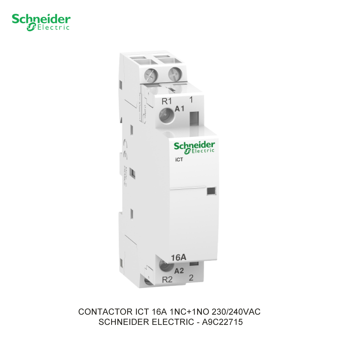 CONTACTOR ICT 16A 1NC+1NO 230/240VAC