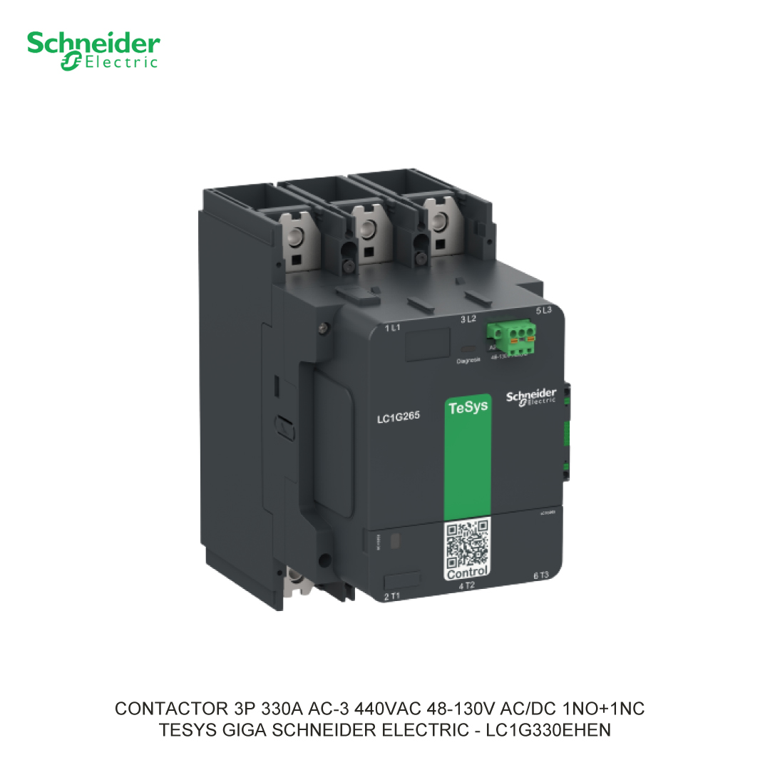 CONTACTOR 3P 330A AC-3 440VAC 48-130V AC/DC 1NO+1NC