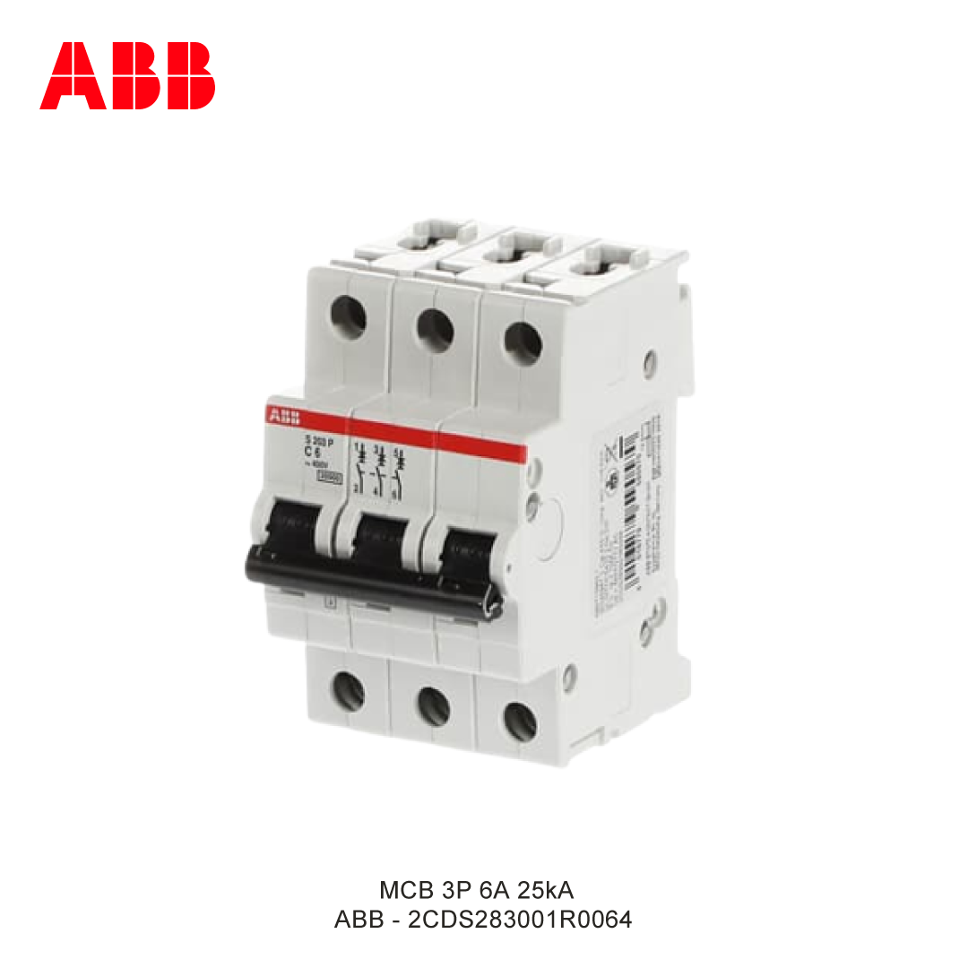 MCB 3P 6A 25kA CURVA C