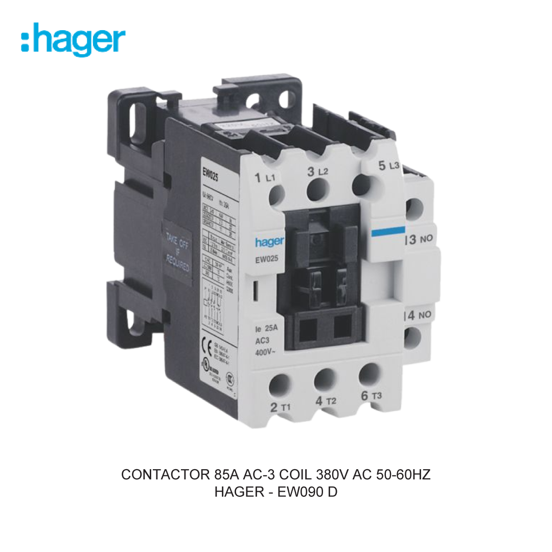 CONTACTOR 85A AC-3 COIL 380V AC 50-60HZ