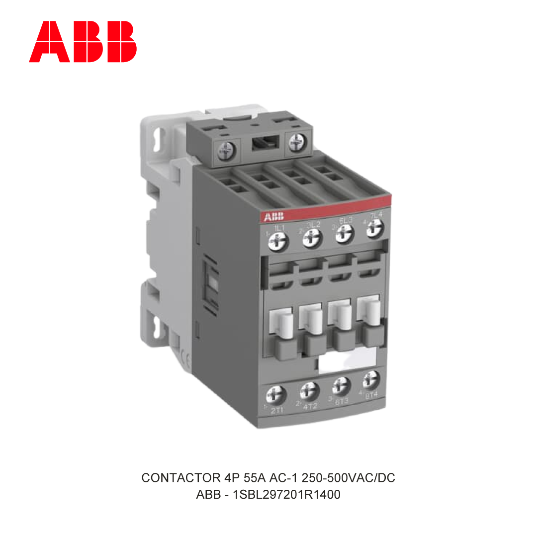 CONTACTOR 4P 55A AC-1 250-500V AC/DC