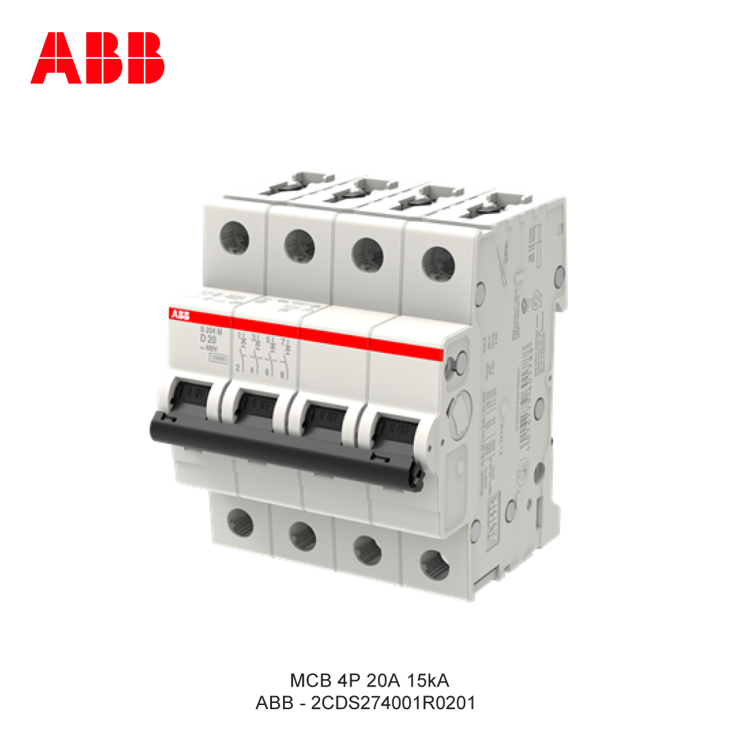 MCB 4P 20A 15kA CURVA D