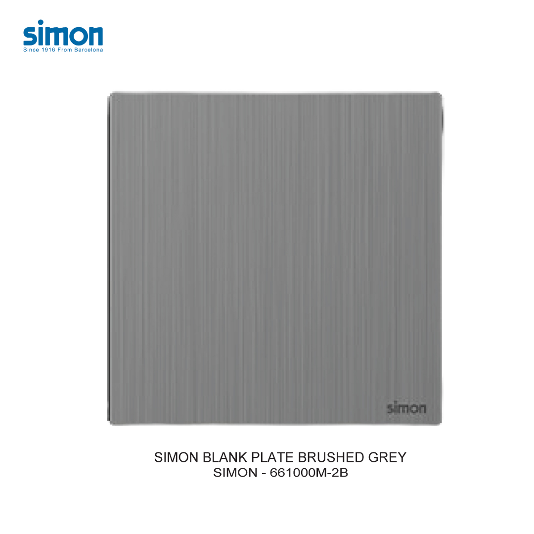 SIMON BLANK PLATE BRUSHED GREY
