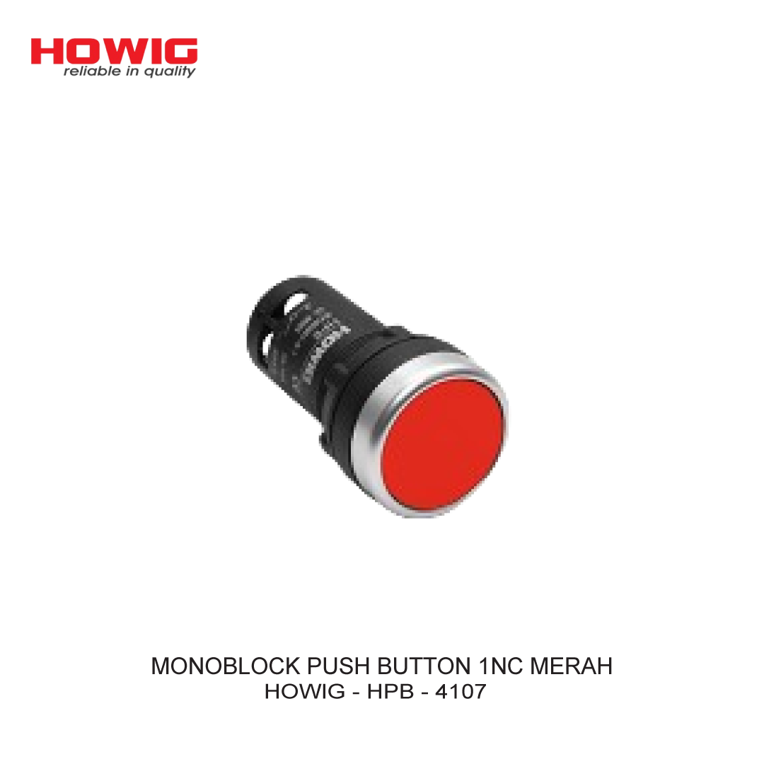 MONOBLOCK PUSH BUTTON 1NC RED