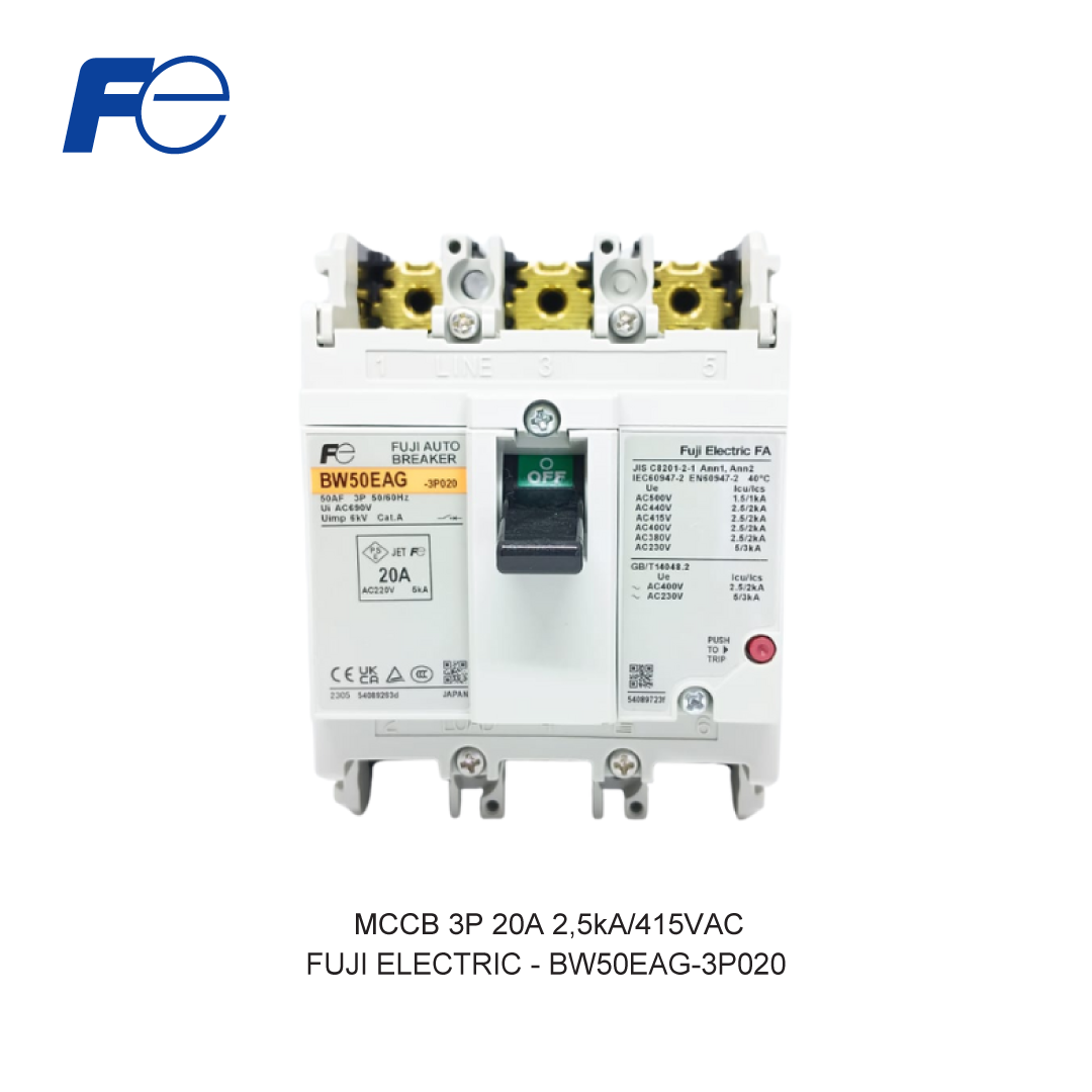 MCCB 3P 20A 2,5kA/415VAC