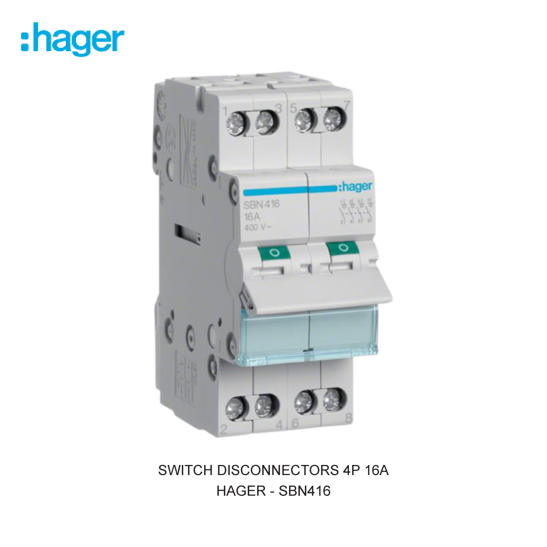 SWITCH DISCONNECTORS 4P 16A