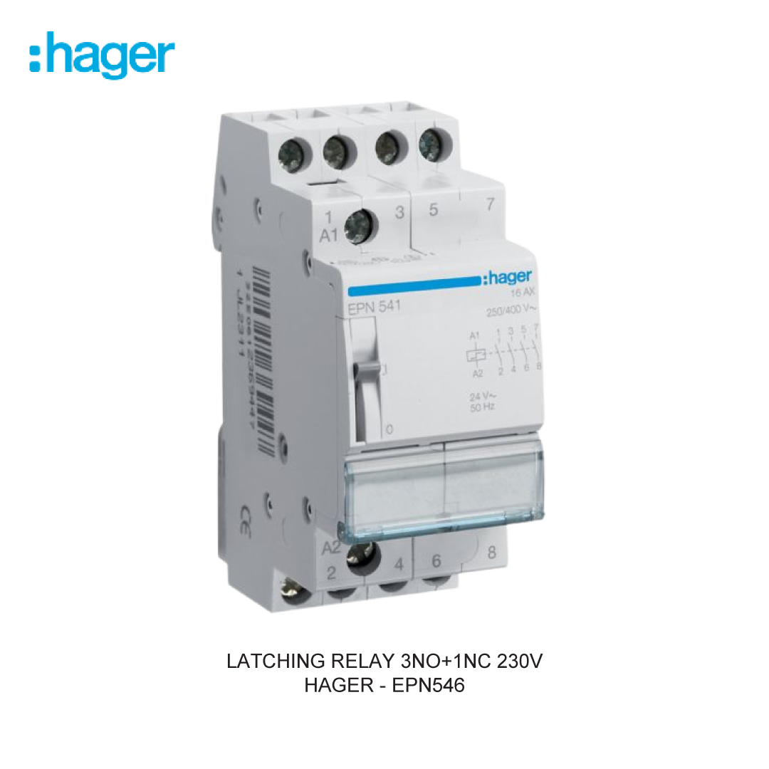 LATCHING RELAY 3NO+1NC 230V
