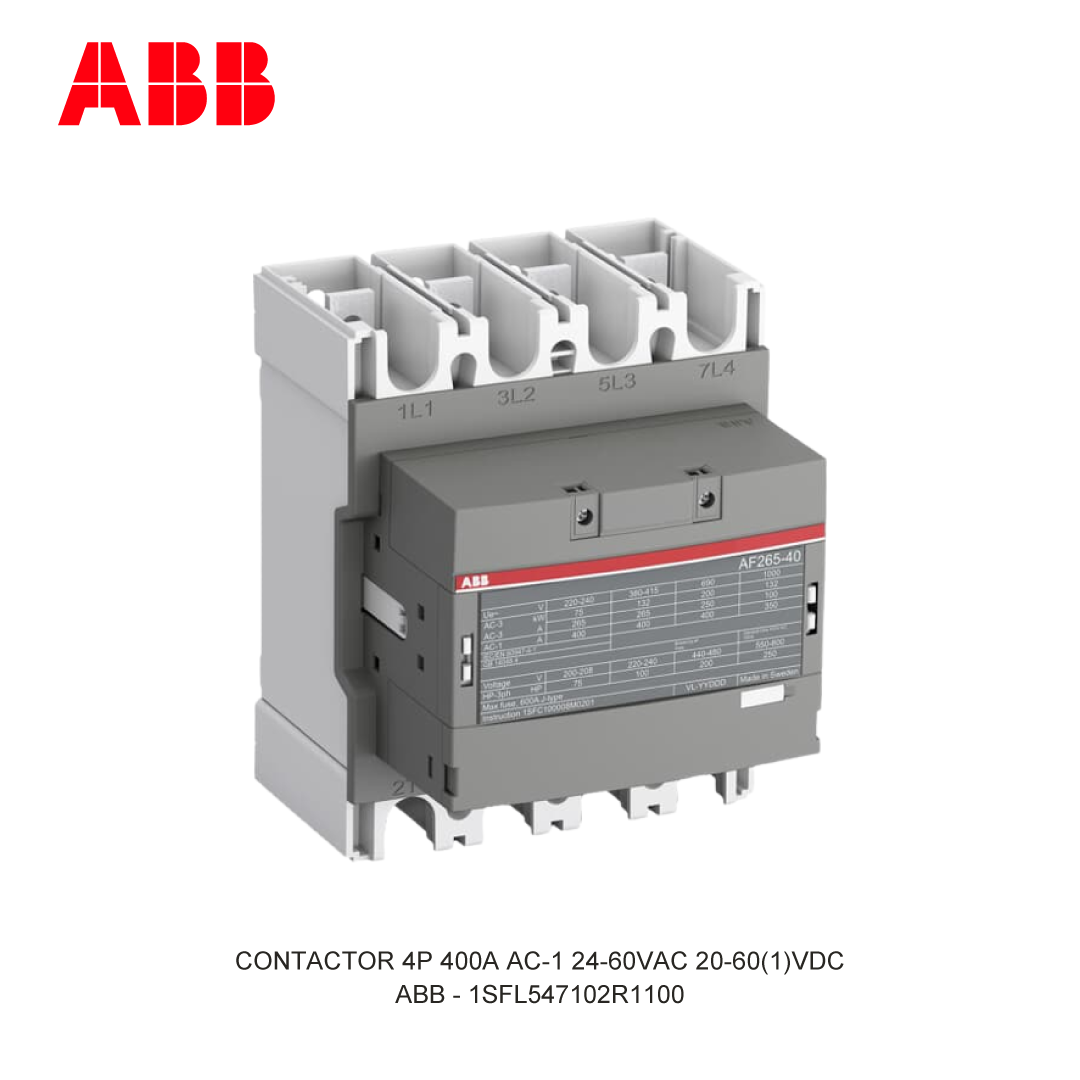 CONTACTOR 4P 400A AC-1 24-60VAC 20-60(1)VDC
