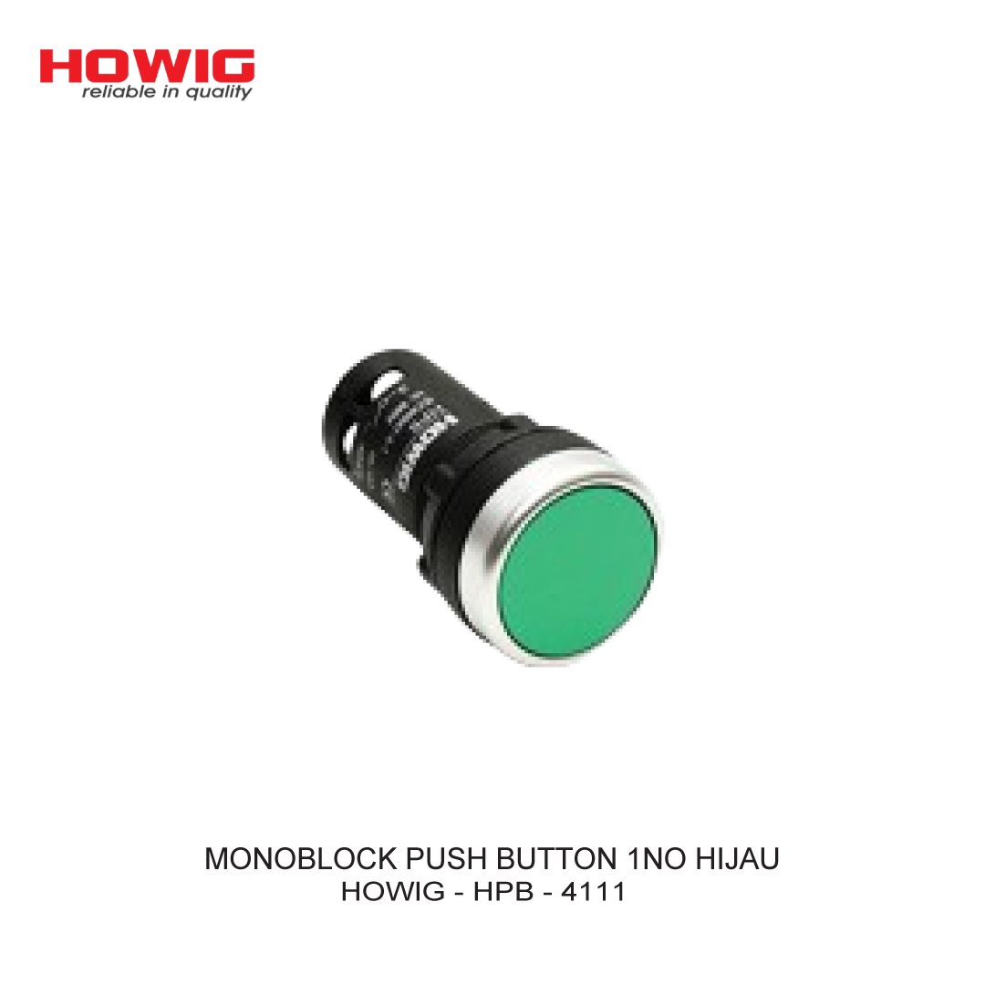 MONOBLOCK PUSH BUTTON 1NO GREEN