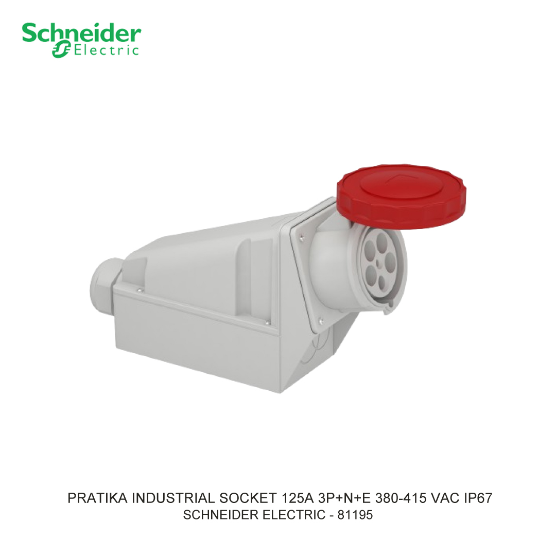 WALL MOUNTED SOCKET 125A 3P+N+E 380-415 VAC IP67