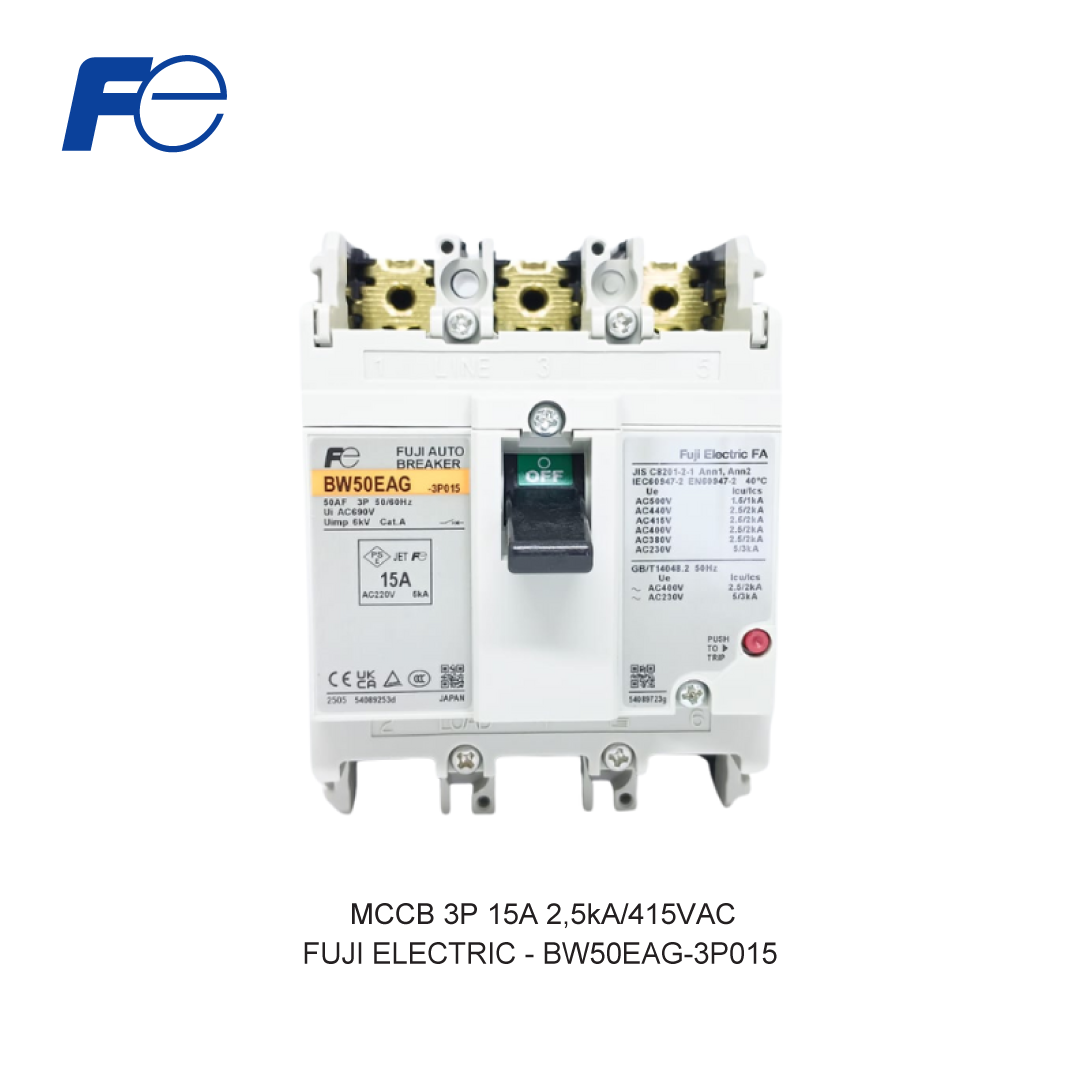 MCCB 3P 15A 2,5kA/415VAC