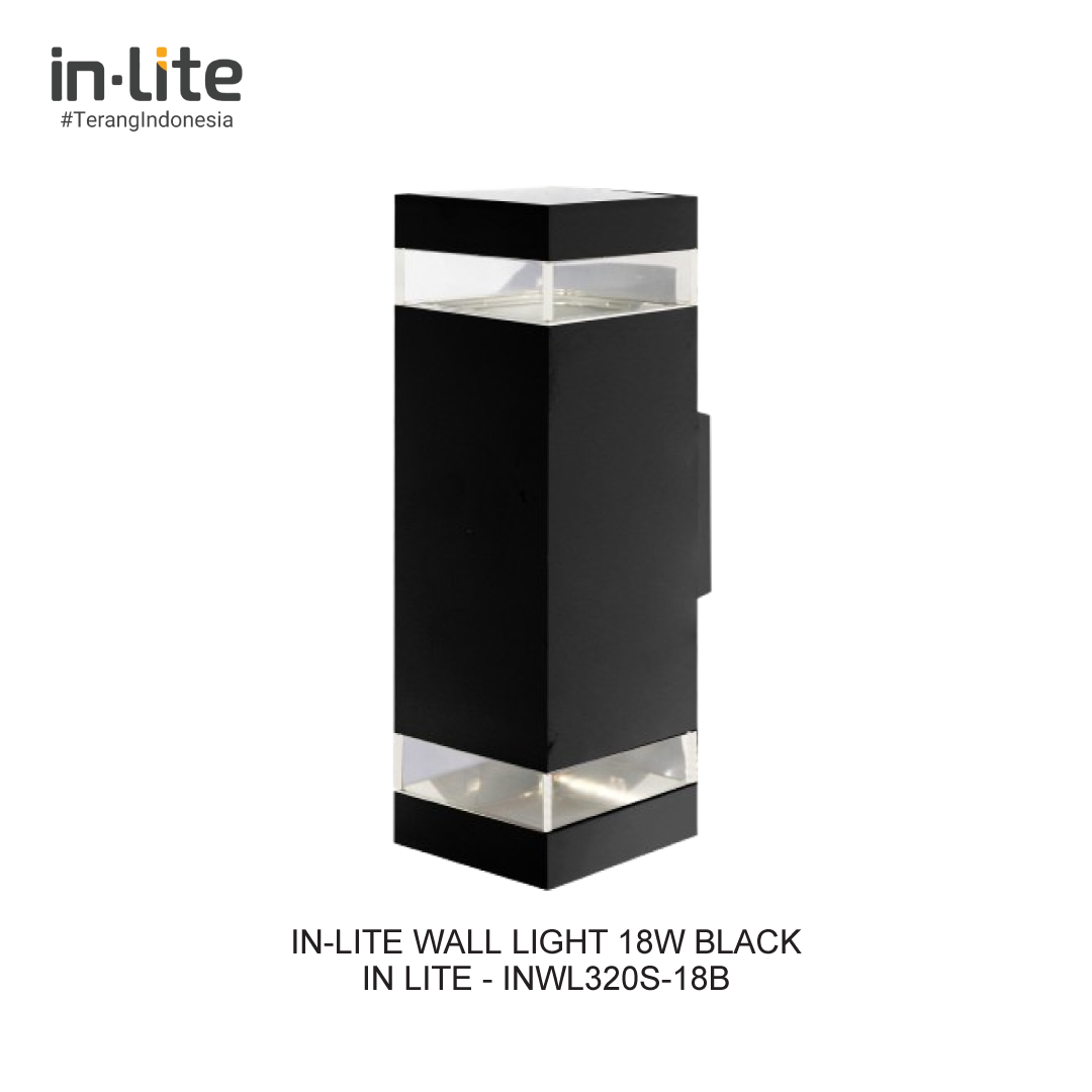 IN-LITE WALL LIGHT 18W 3 COLOUR BLACK