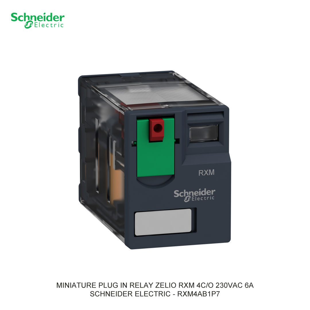 MINIATURE PLUG IN RELAY ZELIO RXM 4C/O 230VAC 6A SCHNEIDER ELECTRIC