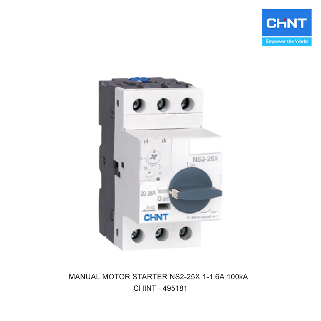 MANUAL MOTOR STARTER NS2-25X 1-1.6A 100kA