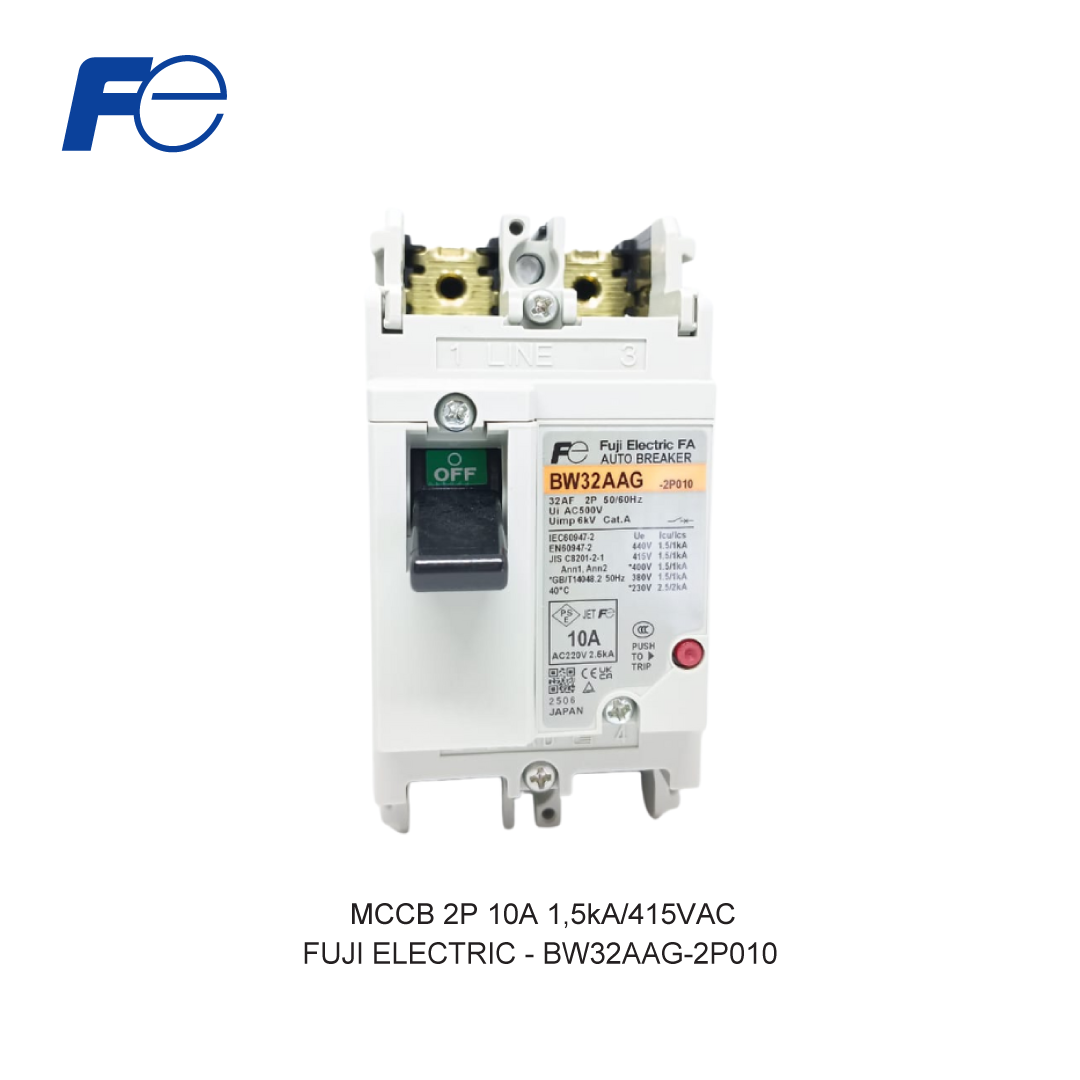 MCCB 2P 10A 1,5kA/415VAC