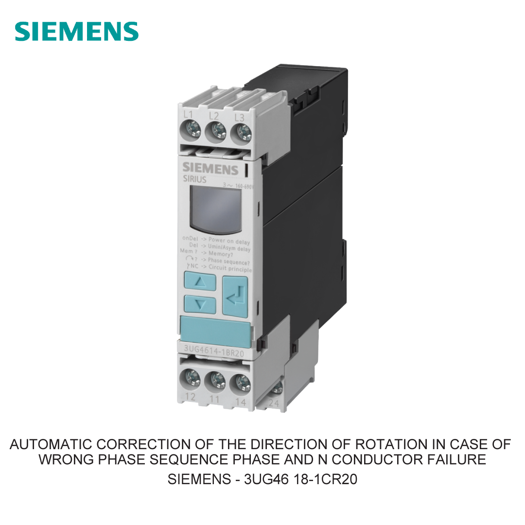 AUTOMATIC CORRECTION OF THE DIRECTION OF ROTATION IN CASE OF WRONG PHASE SEQUENCE PHASE AND N CONDUCTOR FAILURE
