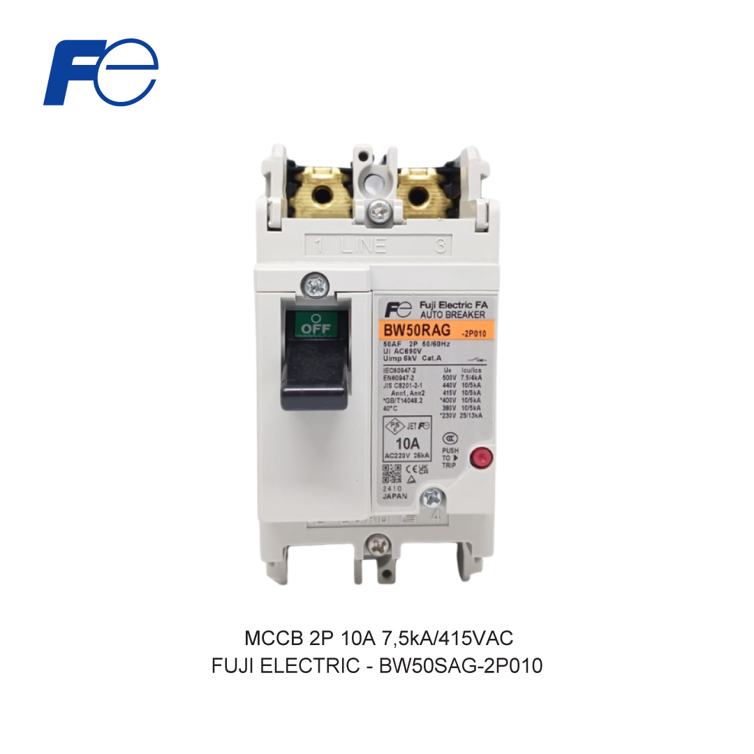 MCCB 2P 10A 7,5kA/415VAC