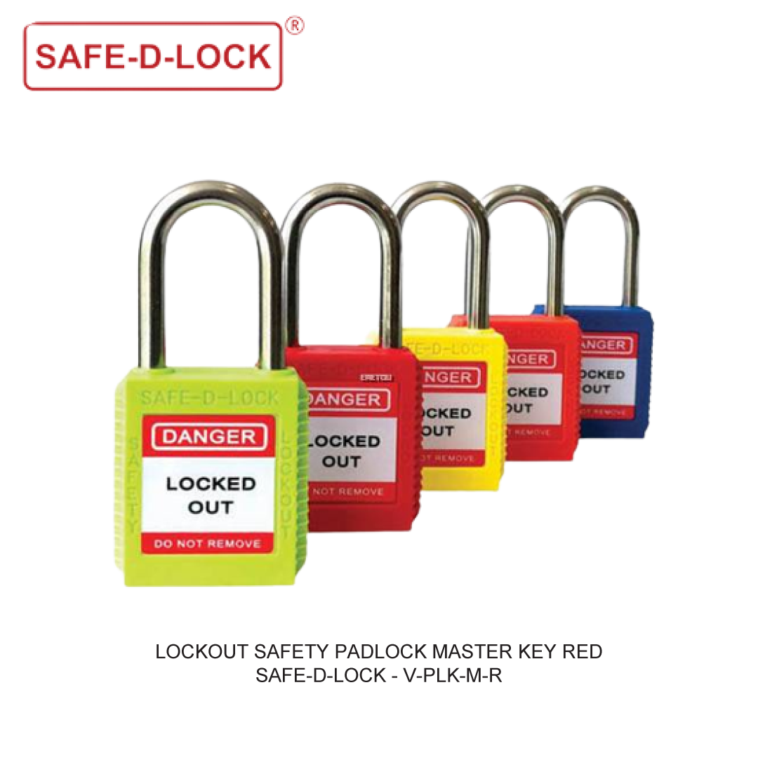 LOCKOUT SAFETY PADLOCK MASTER KEY RED
