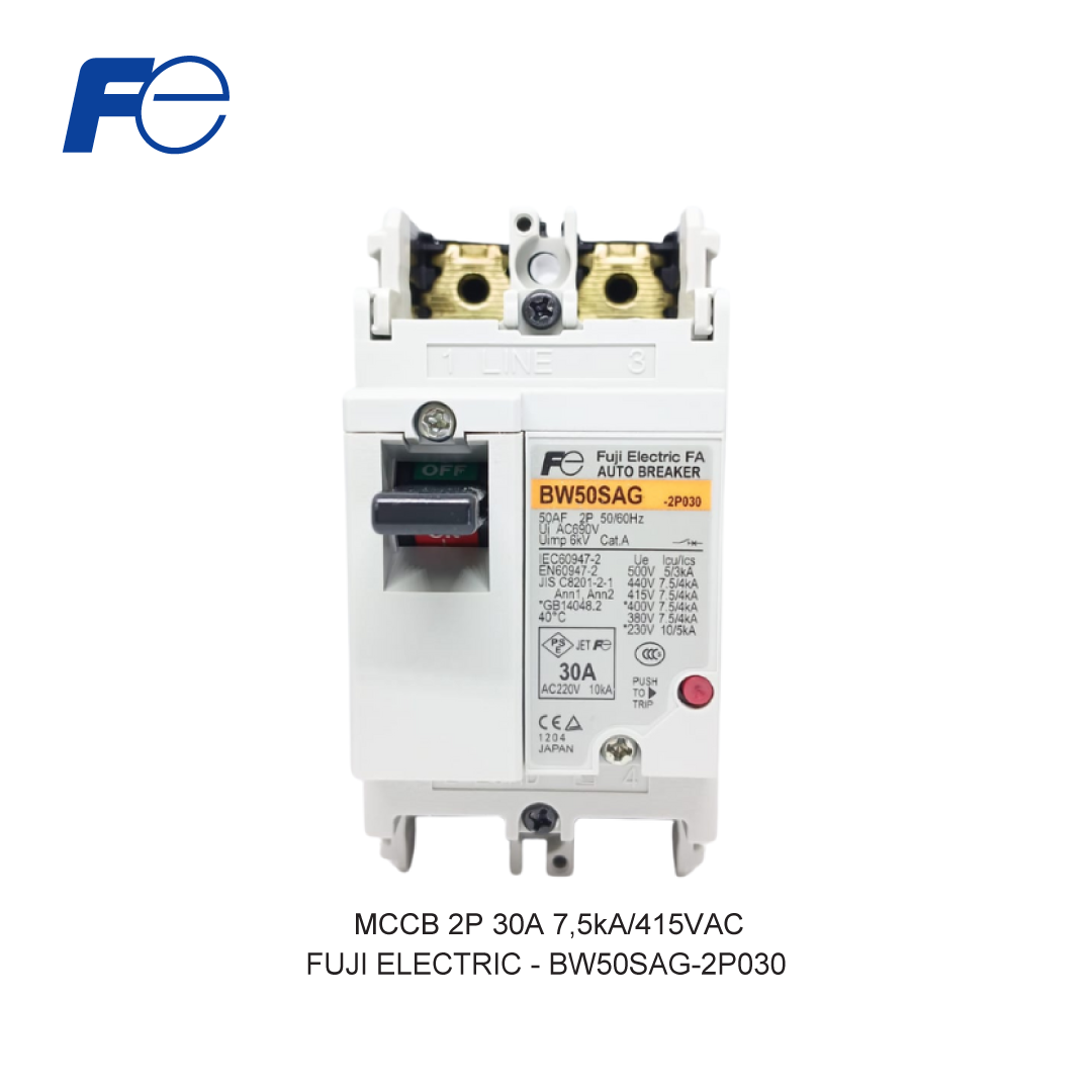 MCCB 2P 30A 7,5kA/415VAC