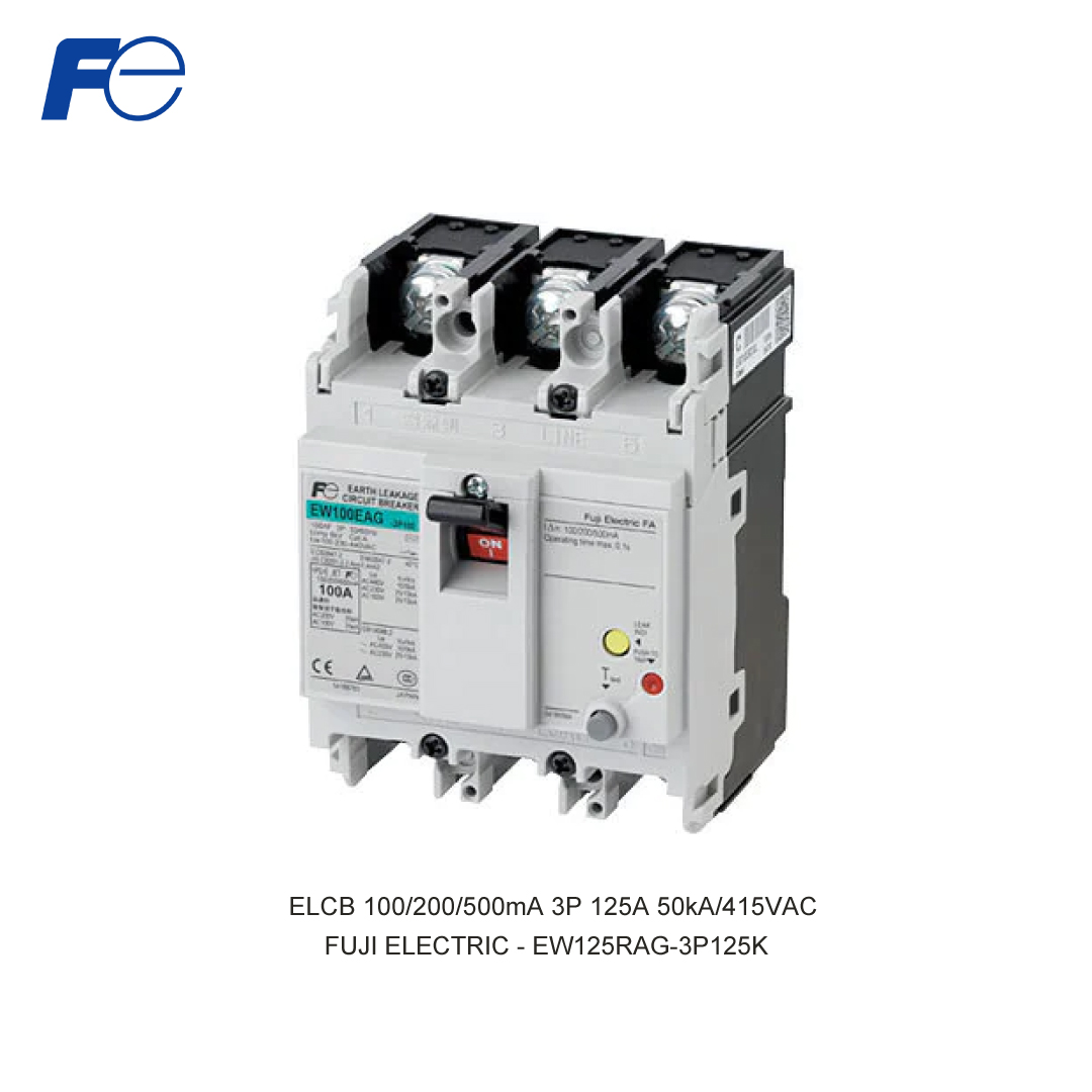 ELCB 100/200/500mA 3P 125A 50kA/415VAC