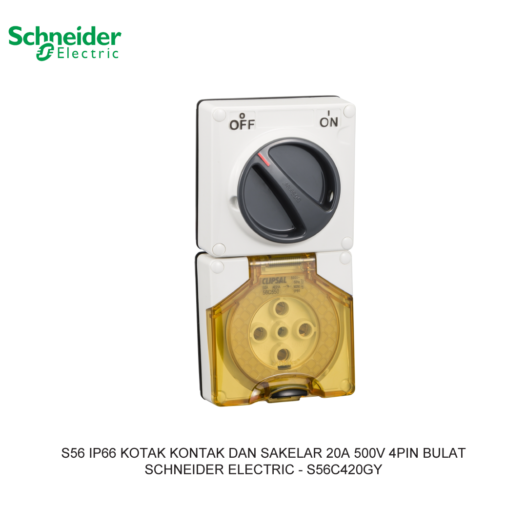 S56 IP66 KOTAK KONTAK DAN SAKELAR 20A 500V 4PIN BULAT