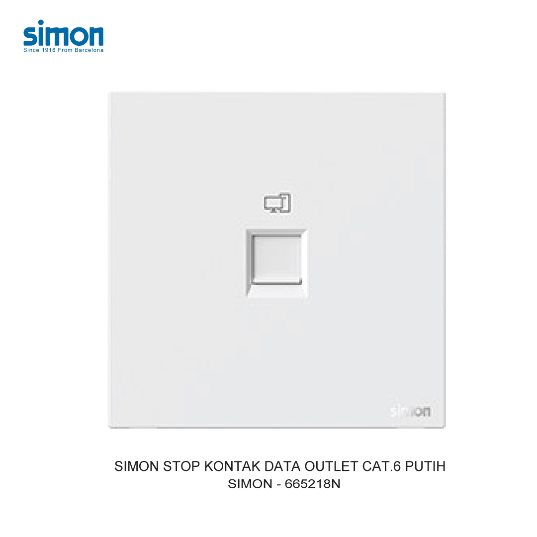 SIMON DATA OUTLET CAT.6 WHITE