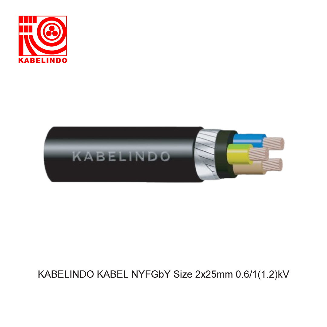 KABELINDO CABLE NYFGbY Size 2x25mm 0.6/1(1.2)kV