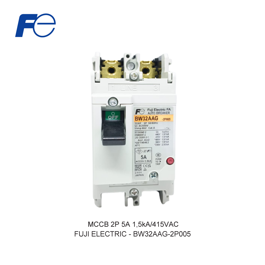 MCCB 2P 5A 1,5kA/415VAC