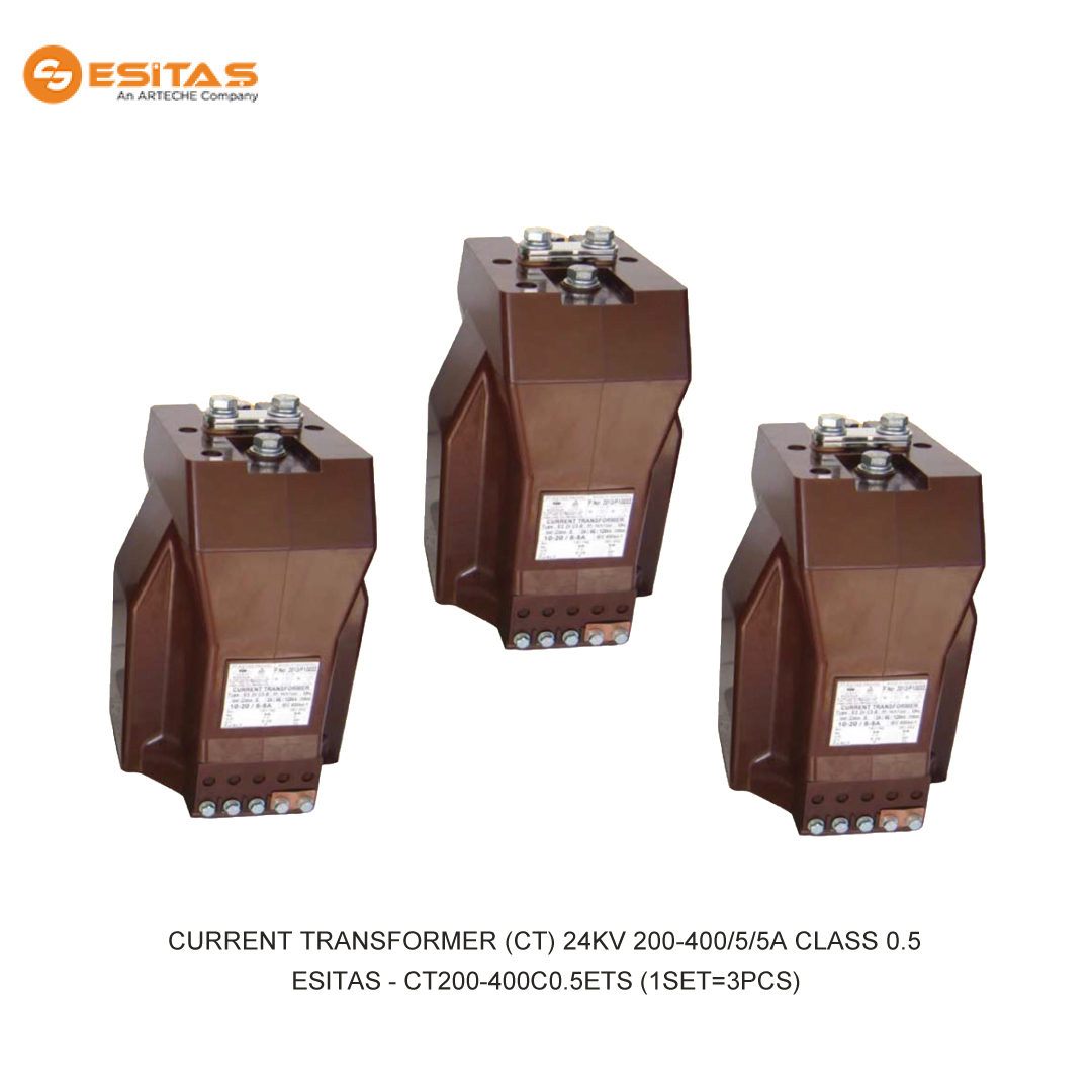 ESITAS CURRENT TRANSFORMER (CT) 24KV 200-400/5/5A CLASS 0.5