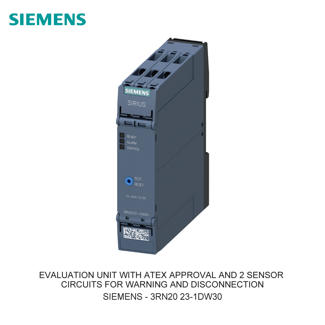 EVALUATION UNIT WITH ATEX APPROVAL AND 2 SENSOR CIRCUITS FOR WARNING AND DISCONNECTION