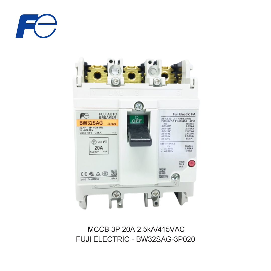MCCB 3P 20A 2,5kA/415VAC