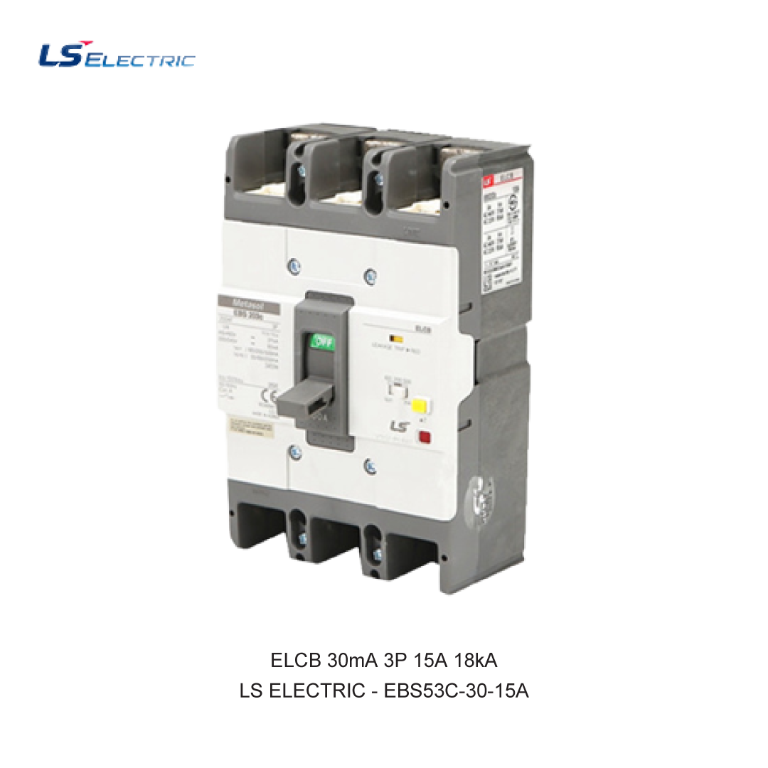 ELCB 30mA 3P 15A 18kA