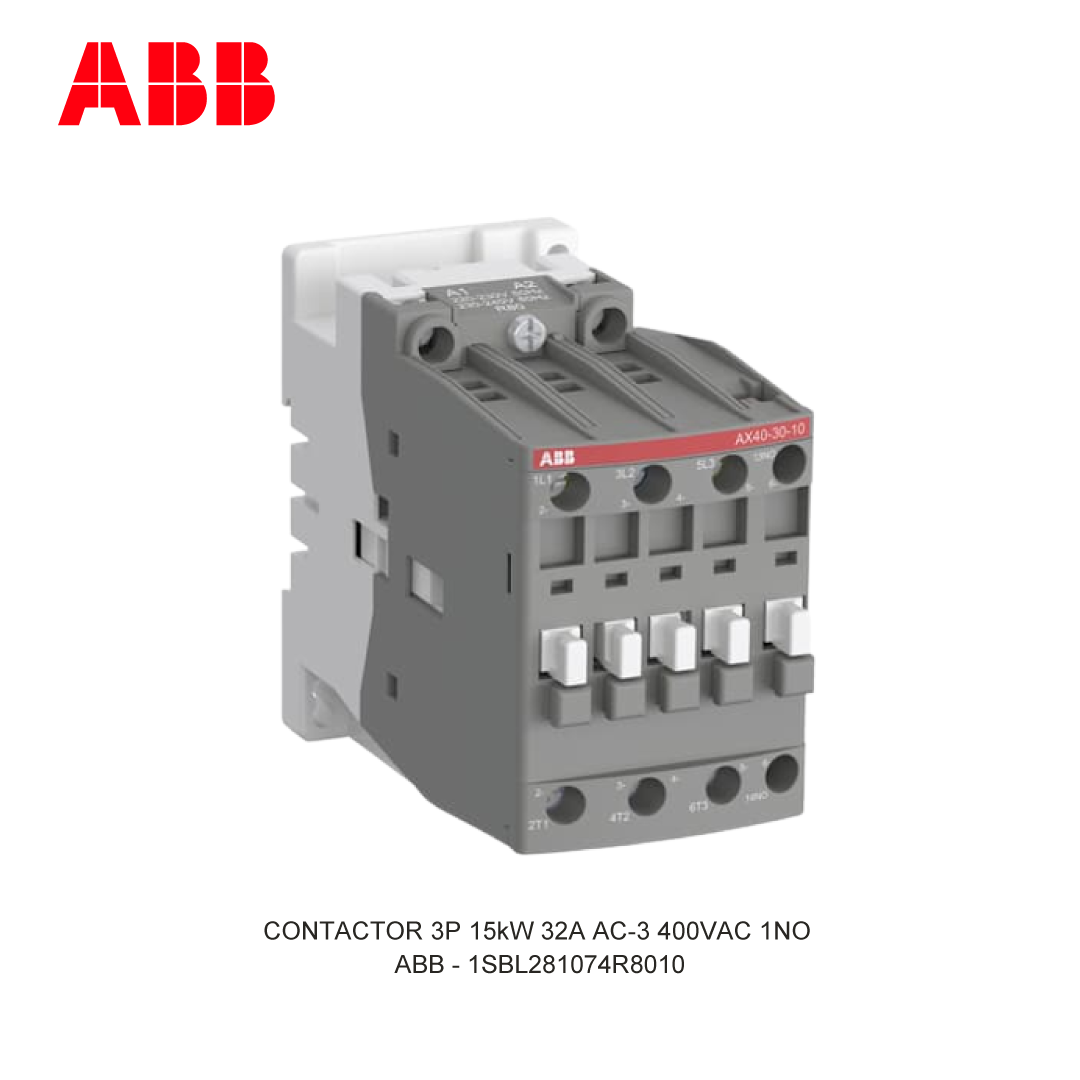 CONTACTOR 3P 15kW 32A AC-3 220-230V COIL 400VAC 1NO