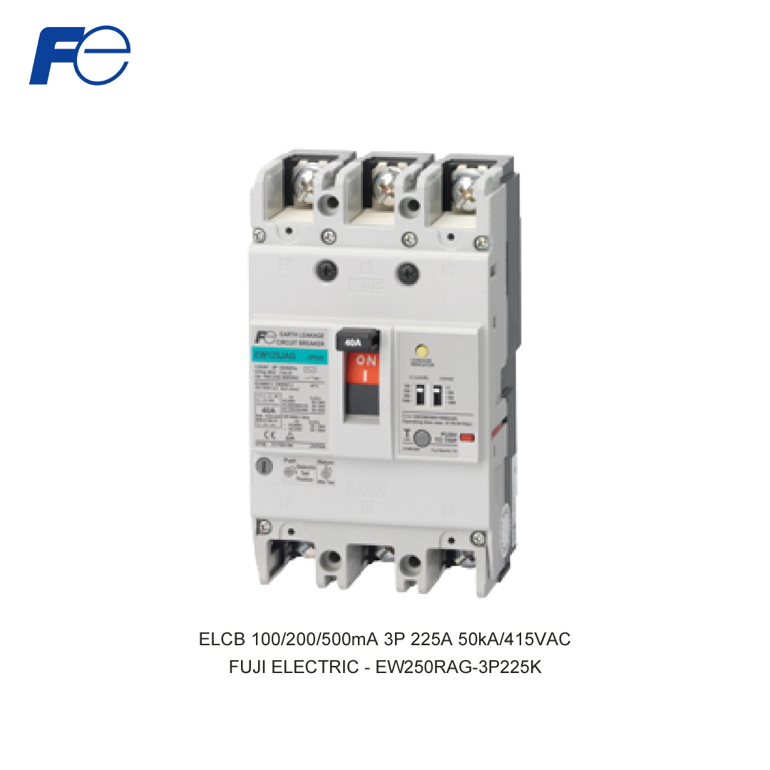 ELCB 100/200/500mA 3P 225A 50kA/415VAC