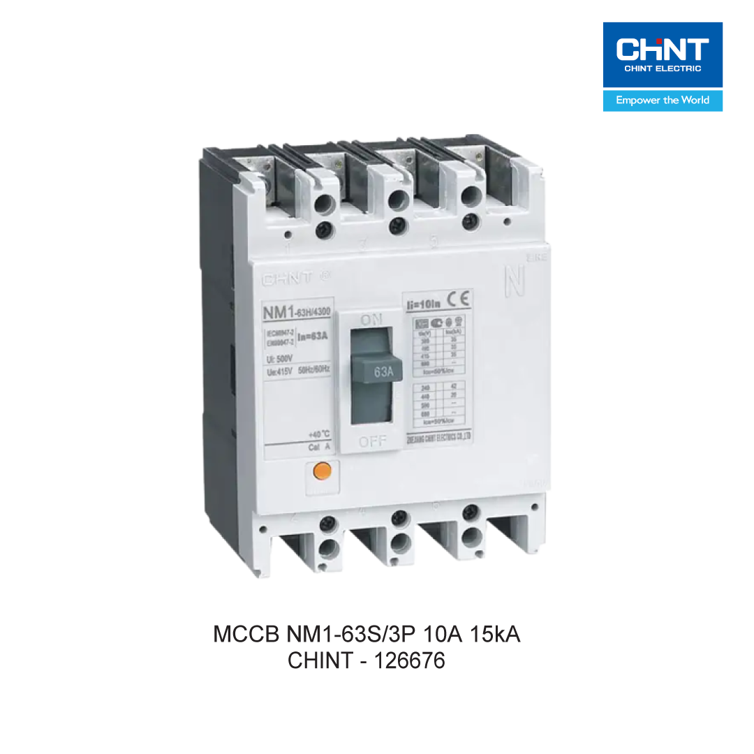 MCCB NM1-63S/3P 10A 15kA