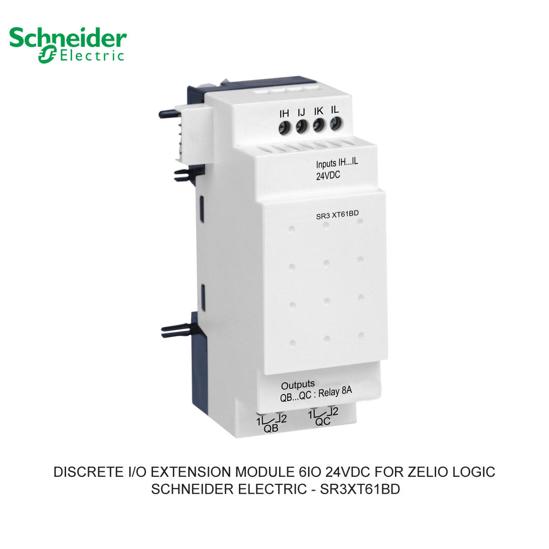 DISCRETE I/O EXTENSION MODULE 6IO 24VDC FOR ZELIO LOGIC