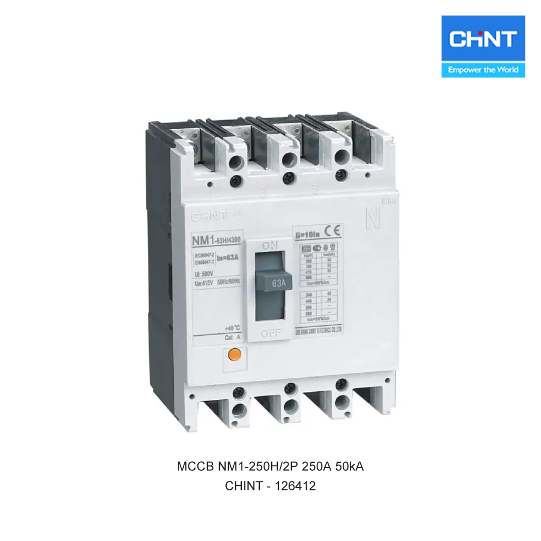 MCCB NM1-250H/2P 250A 50kA