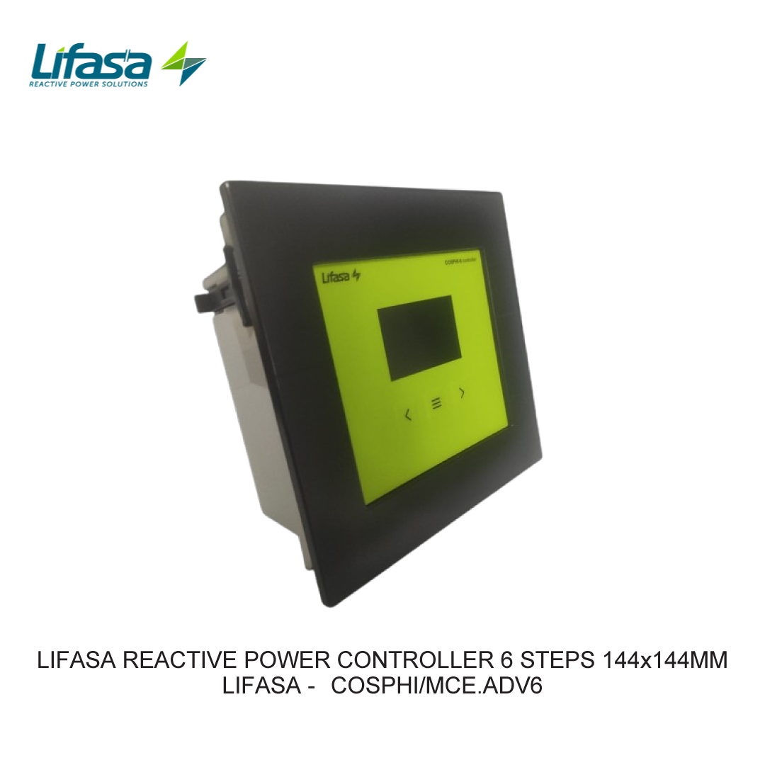 LIFASA REACTIVE POWER CONTROLLER 6 STEPS 144x144MM